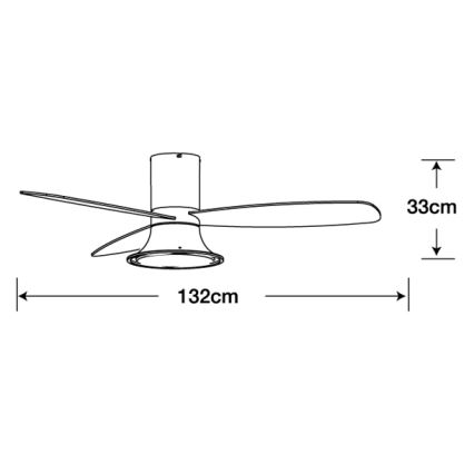 Lucci Air 210662 - LED dimmbarer Deckenventilator FLUSSO 1xGX53/18W/230V Holz/Schwarz + Fernbedienung