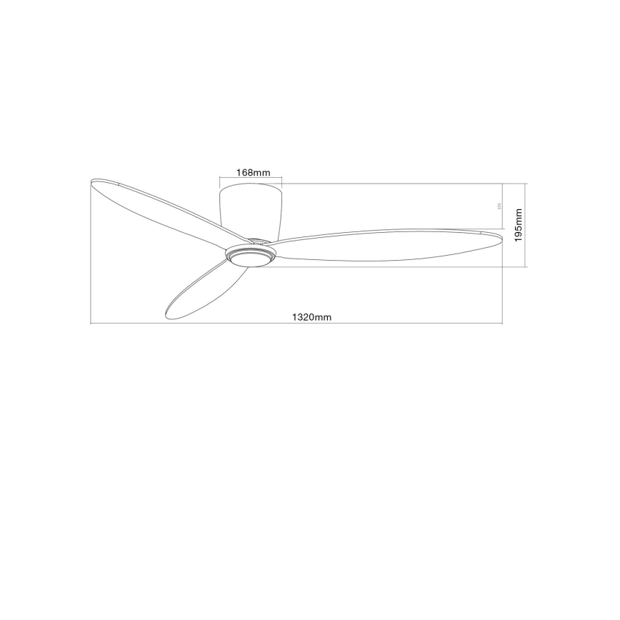 Lucci Air 212870 - Deckenventilator AIRFUSION RADAR Holz/weiß + Fernbedienung