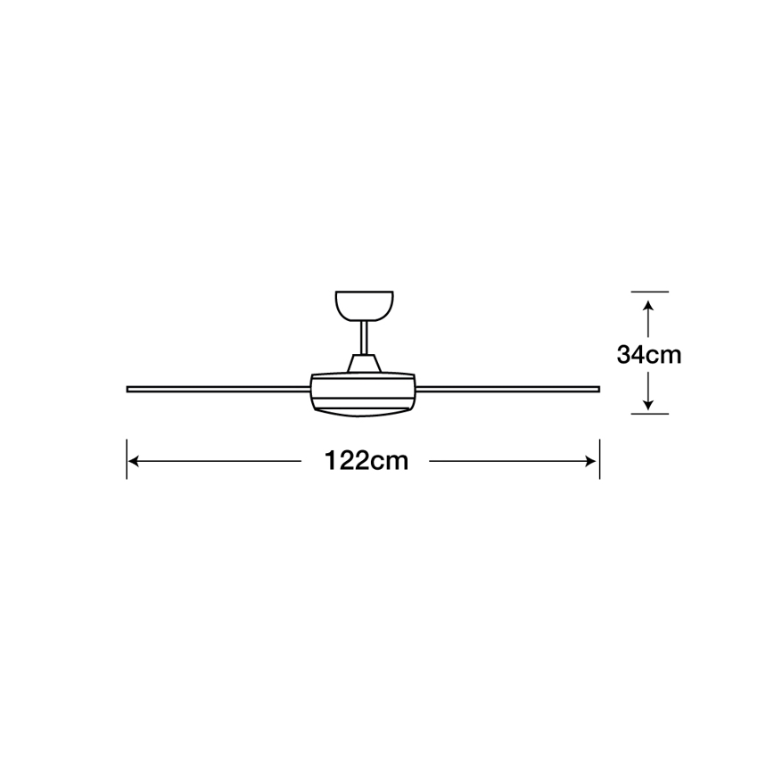 Lucci air 212899 - Dimmbarer LED-Deckenventilator MOONAH 1xGX53/21W/230V schwarz + Fernbedienung