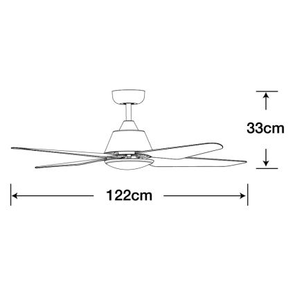 Lucci Air 212994 - LED-Deckenventilator ARIA LED/18W/230V weiß + Fernbedienung