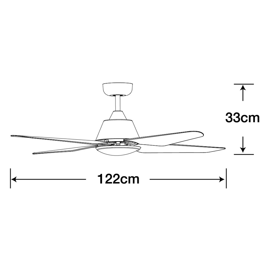 Lucci Air 212994 - LED-Deckenventilator ARIA LED/18W/230V weiß + Fernbedienung
