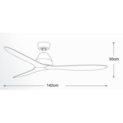 Lucci air 213041 - Deckenventilator WHITEHAVEN Schwarz + Fernbedienung
