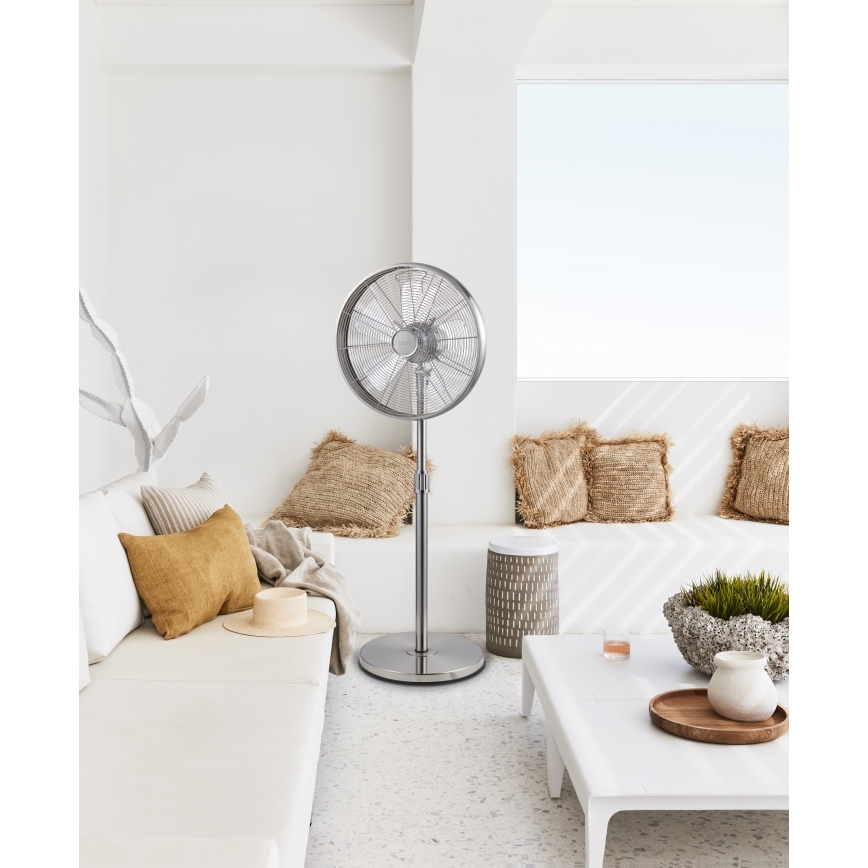 Lucci Air 213117EU - Standventilator BREEZE mattes Chrom