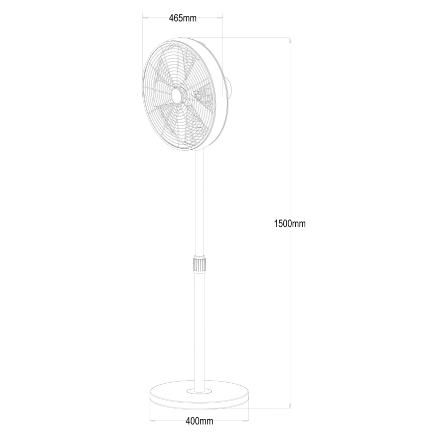 Lucci Air 213117EU - Standventilator BREEZE mattes Chrom