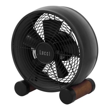 Lucci air 213121 - Tischventilator BREEZE, braun, Durchmesser 28 cm