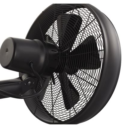 Lucci air 213124 - Wandventilator BREEZE 55W/230V schwarz + Fernbedienung