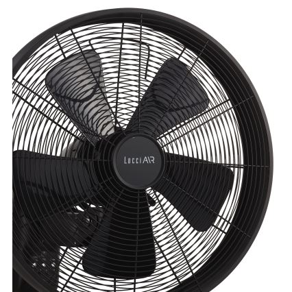 Lucci air 213124 - Wandventilator BREEZE 55W/230V schwarz + Fernbedienung