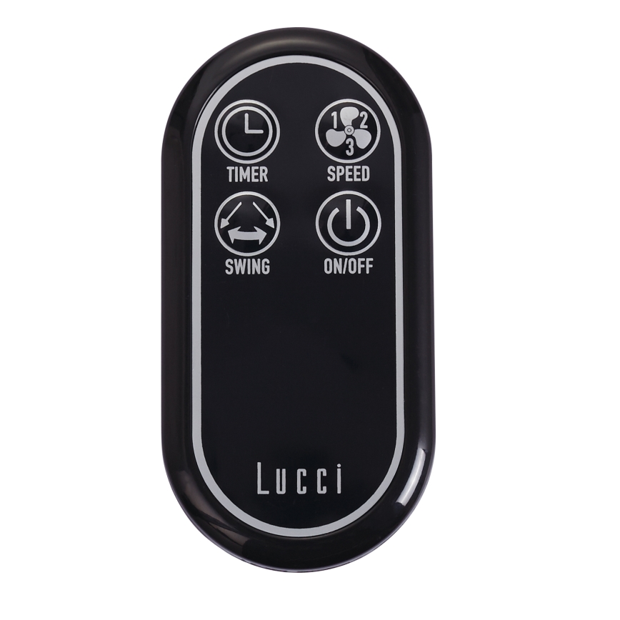 Lucci air 213124 - Wandventilator BREEZE 55W/230V schwarz + Fernbedienung