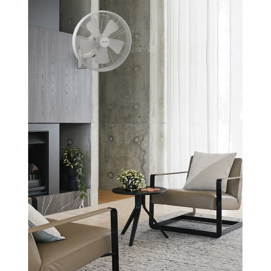 Lucci Air 213128EU - Wandventilator BREEZE 55W/230V weiß Ø 46 cm + Fernbedienung