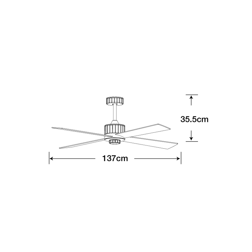 Lucci air 213171 - LED-Deckenventilator NEWPORT Holz/weiß/beige + Fernbedienung