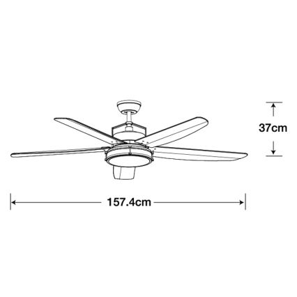 Lucci air 213175 - Dimmbarer LED-Deckenventilator LOUISVILLE 1xGX53/18W/230V braun + Fernbedienung