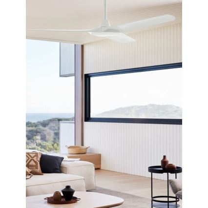 Lucci Air 21321549 - Deckenventilator ABYSS Ø 142 cm IP66 Weiß + Fernbedienung