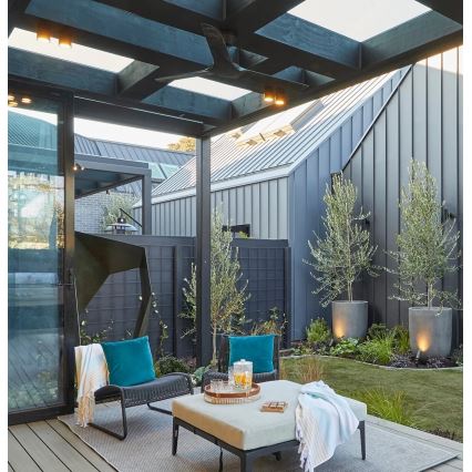 Lucci Air 21321649 - Deckenventilator ABYSS d 142 cm IP66 schwarz + Fernbedienung