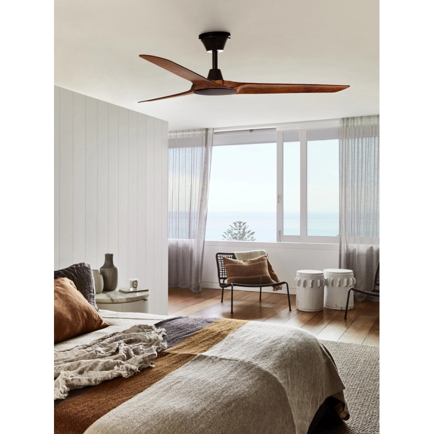 Lucci Air 21321749 - Deckenventilator ABYSS d 142 cm IP66 braun + Fernbedienung