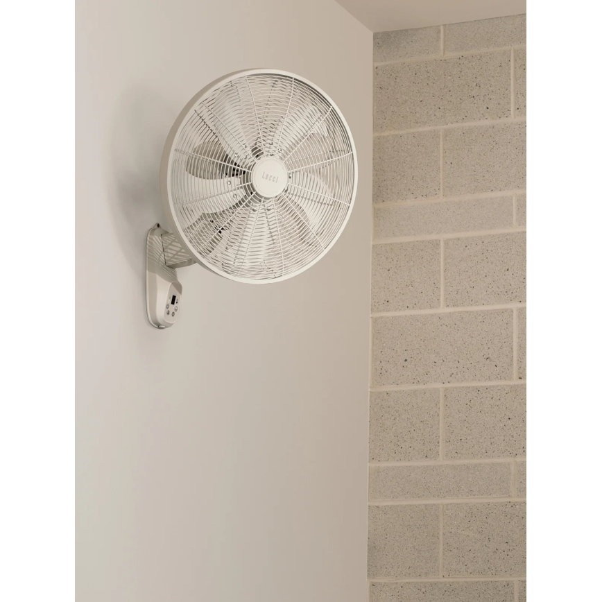 Lucci Air 21326649 - Wandventilator GLIDE 36W/230V, Durchmesser 45 cm, weiß + Fernbedienung