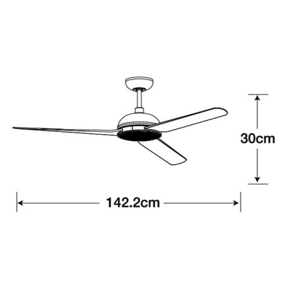 Lucci air 213300 - Dimmbarer LED-Deckenventilator UNIONE 1xGX53/12W/230V braun + Fernbedienung