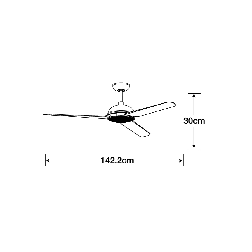 Lucci air 213301 - LED-dimmbarer Deckenventilator UNIONE 1xGX53/12W/230V braun/hochglänzendes Chrom Ø 142 cm + Fernbedienung