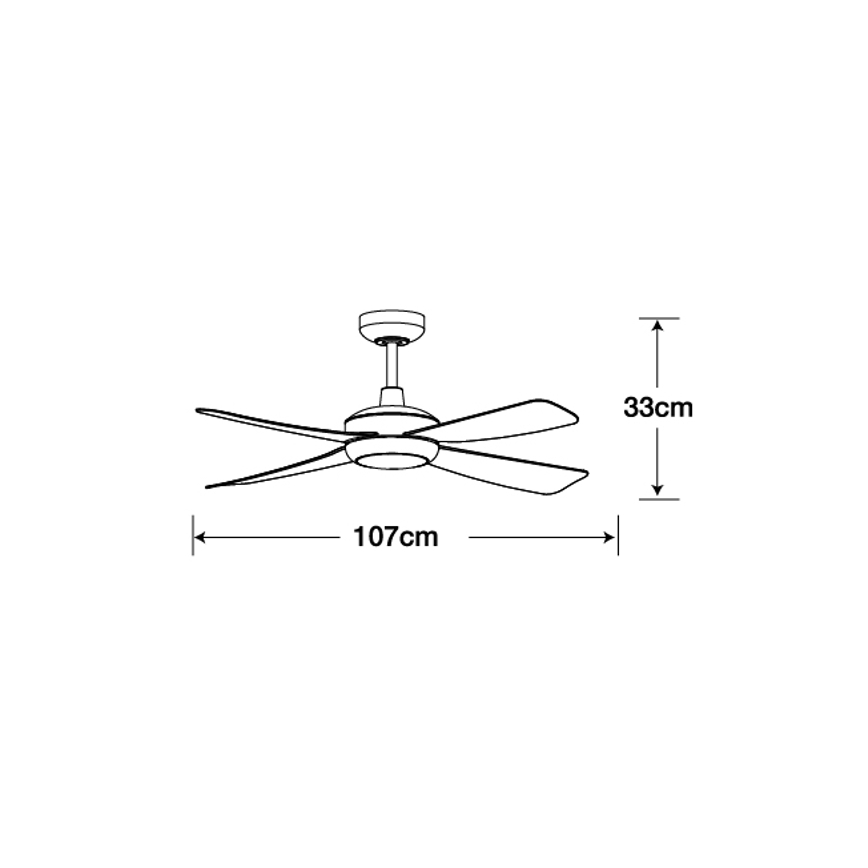 Lucci air 213302 - Dimmbarer LED-Deckenventilator SLIPSTREAM 1xGX53/12W/230V weiß + Fernbedienung