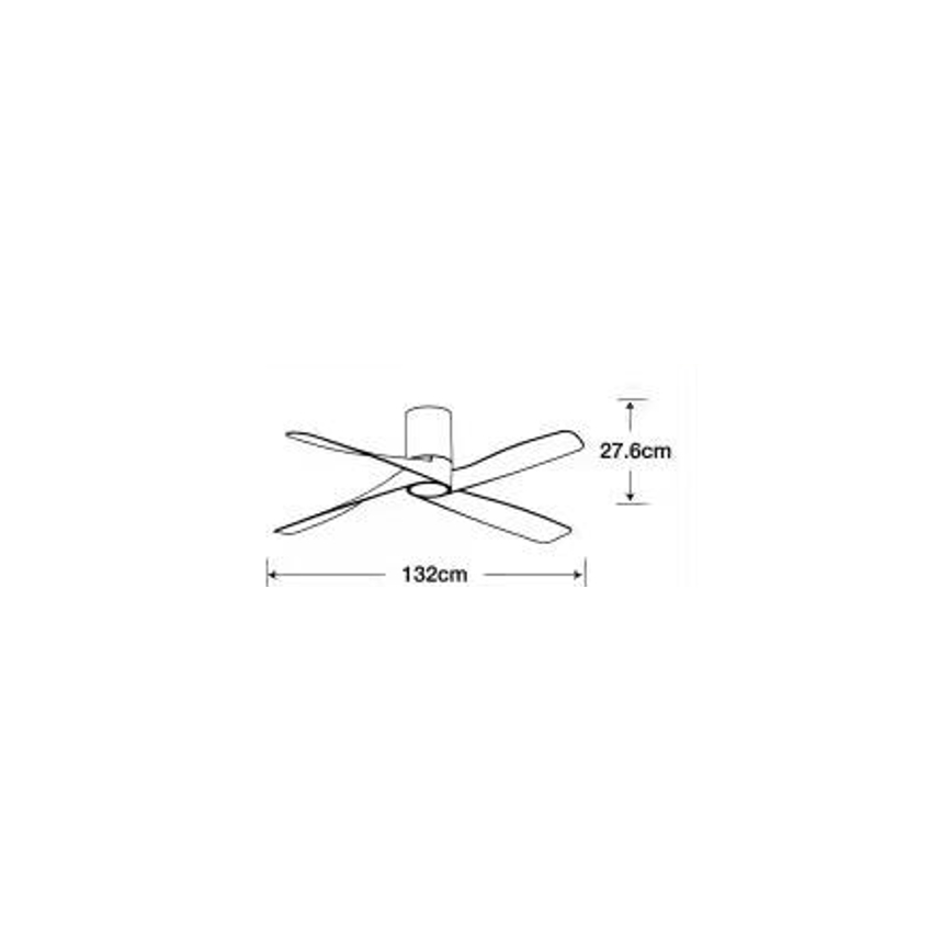 Lucci air 213351 - Dimmbarer LED-Deckenventilator RIVIERA 1xGX53/12W/230V schwarz + Fernbedienung
