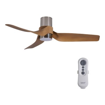 Lucci air 213355 - Dimmbarer LED-Deckenventilator NAUTICA 1xGX53/12W/230V braun/glänzendes Chrom + Fernbedienung