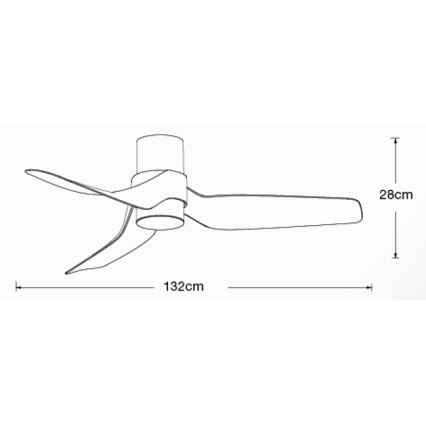 Lucci air 213355-LED Dimmbarer Deckenventilator NAUTICA 1xGX53/12W/230V Braun/Glänzender Chrom + Fernbedienung