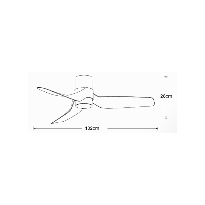 Lucci air 213355-LED Dimmbarer Deckenventilator NAUTICA 1xGX53/12W/230V Braun/Glänzender Chrom + Fernbedienung