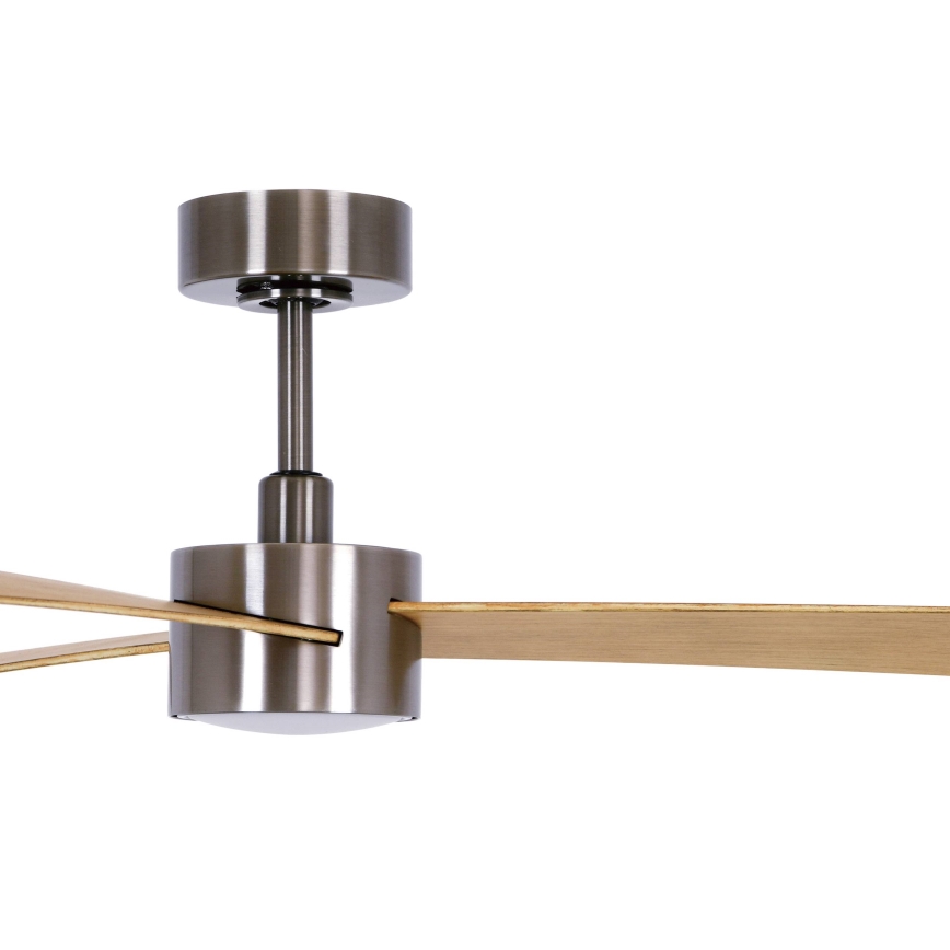 Lucci air 21610449 - Dimmbarer LED-Deckenventilator CLIMATE 1xGX53/12W/230V braun/glänzendes Chrom + Fernbedienung