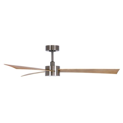 Lucci air 21610449 - Dimmbarer LED-Deckenventilator CLIMATE 1xGX53/12W/230V braun/glänzendes Chrom + Fernbedienung