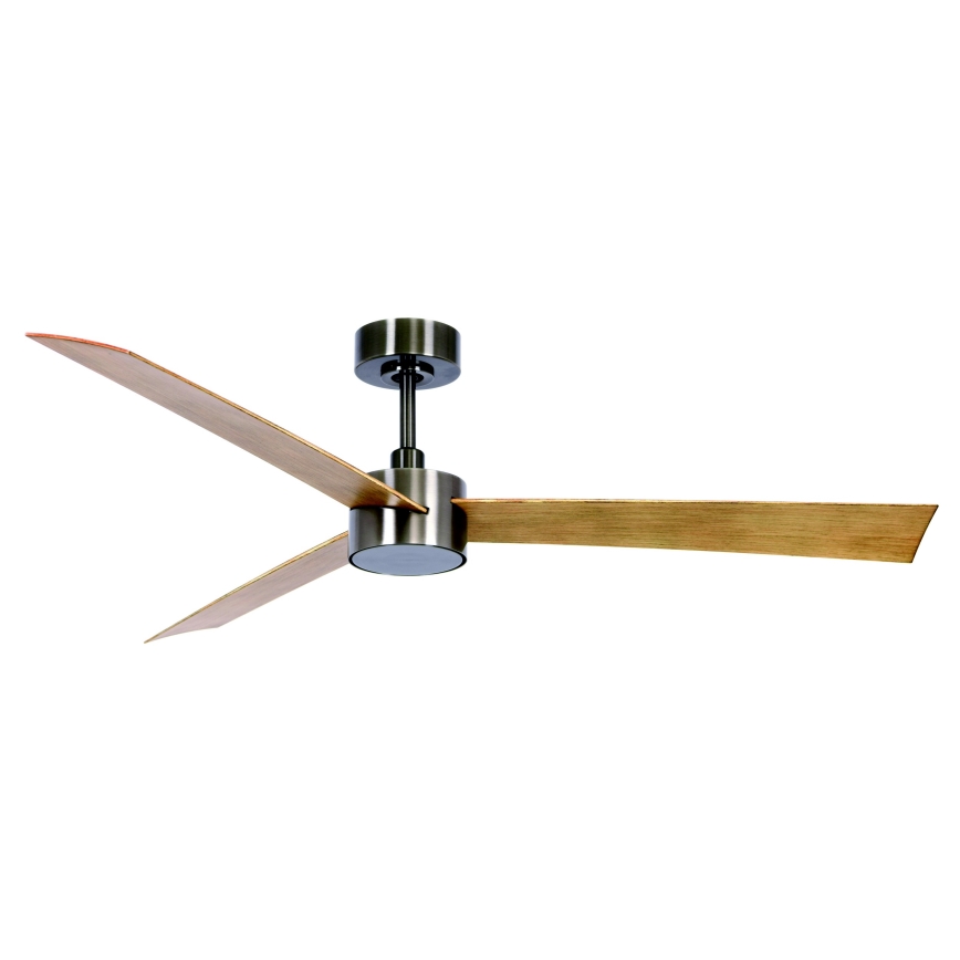 Lucci air 21610449 - Dimmbarer LED-Deckenventilator CLIMATE 1xGX53/12W/230V braun/glänzendes Chrom + Fernbedienung