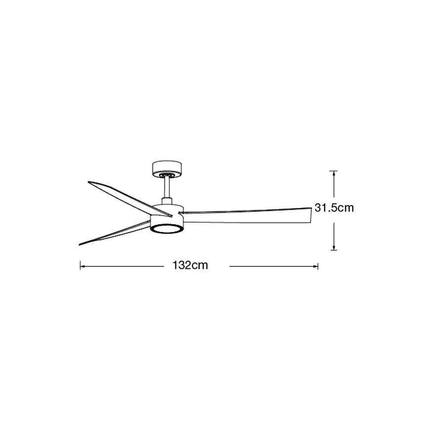 Lucci air 21610449 - Dimmbarer LED-Deckenventilator CLIMATE 1xGX53/12W/230V braun/glänzendes Chrom + Fernbedienung