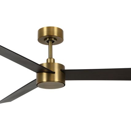 Lucci air 21610549- Dimmbarer LED-Deckenventilator CLIMATE 1xGX53/12W/230V Wenge/golden + Fernbedienung