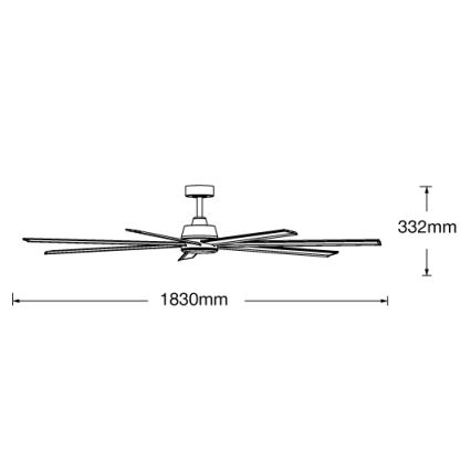 Lucci air 21610849 - Dimmbarer Deckenventilator ATLANTA 1xGX53/12W/230V weiß + Fernbedienung