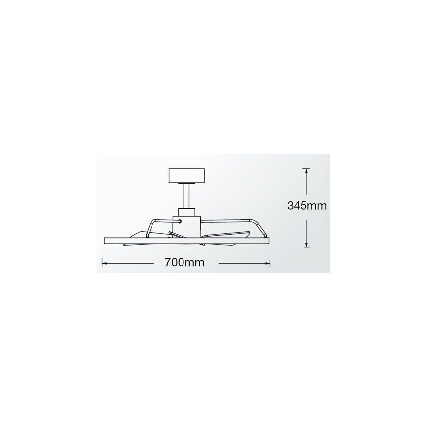 Lucci air 21611749 - Dimmbarer LED-Deckenventilator CESSNA LED/36W/230V 3000/4000/5000K mattes Chrom + Fernbedienung