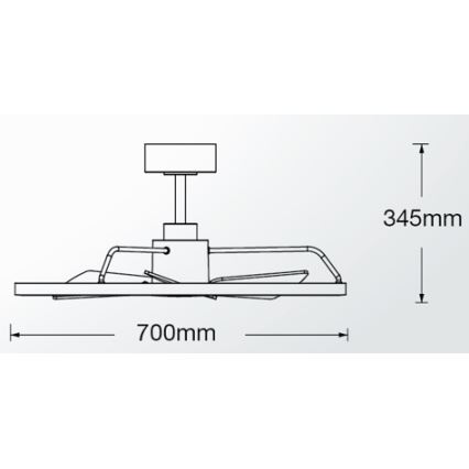 Lucci Air 21612286 - Dimmbarer LED-Deckenventilator CESSNA LED/36W/230V 3000/4000/5000K weiß + Fernbedienung