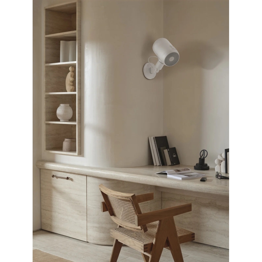 Lucci Air 21612549 - Wandventilator JET 32W/230V weiß + Fernbedienung