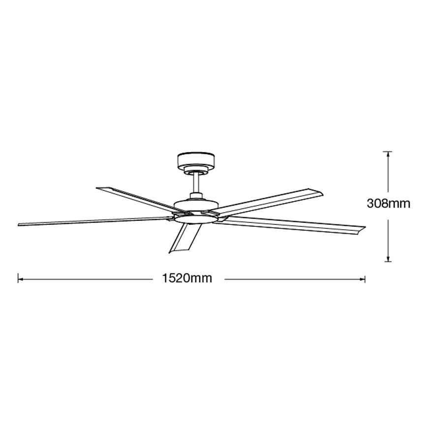 Lucci air 21616049 - Deckenventilator MONZA IP55 weiß + Fernbedienung