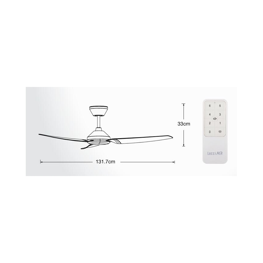Lucci air 21616249 - Deckenventilator POLIS IP55 weiß + Fernbedienung