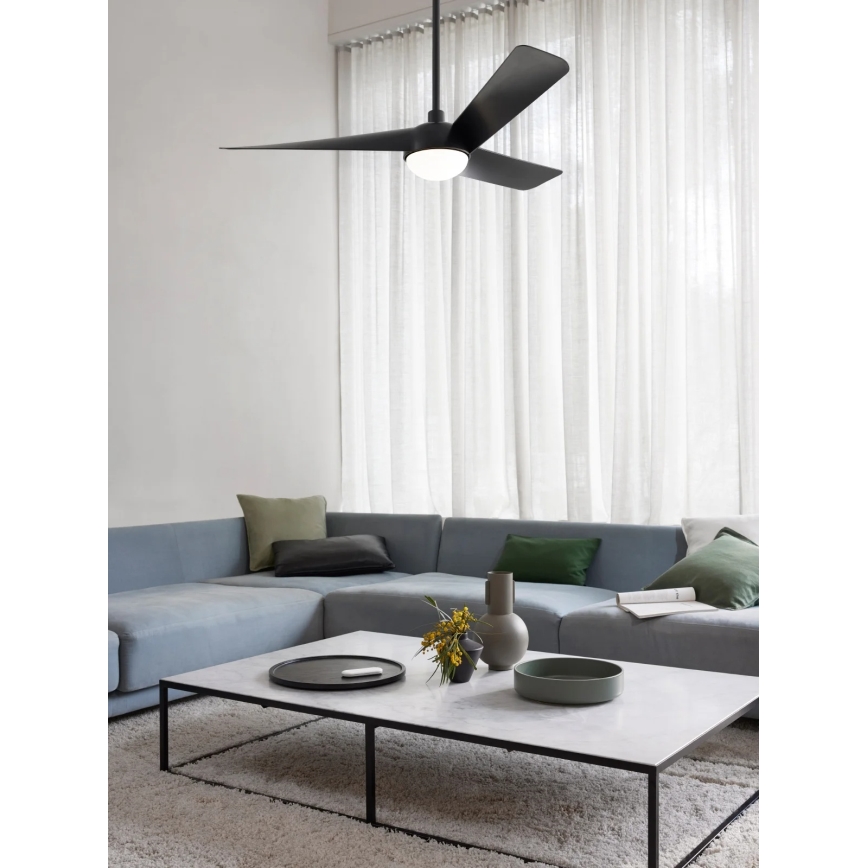 Lucci Air 21617149 - LED-dimmbarer Deckenventilator OSPREY 1xGX53/12W/230V Ø 132 cm schwarz + Fernbedienung