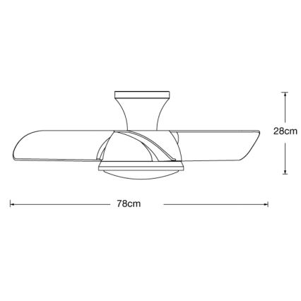 Lucci air 513071 - Dimmbarer LED-Deckenventilator SYROS LED/18W/230V 3000/4000/6000K weiß + Fernbedienung