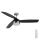 Lucci air 513072 - Dimmbarer LED-Deckenventilator BRONX LED/18W/230V 3000/4000/6000K schwarz/glänzendes Chrom + Fernbedienung