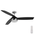 Lucci air 513072 - dimmbarer LED-Deckenventilator BRONX LED/18W/230V 3000/4000/6000K Schwarz/Hochglanz-Chrom Ø 132 cm + Fernbedienung