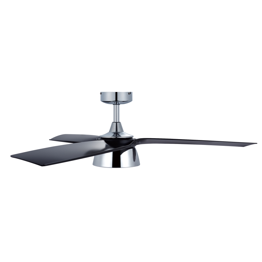 Lucci air 513072 - Dimmbarer LED-Deckenventilator BRONX LED/18W/230V 3000/4000/6000K schwarz/glänzendes Chrom + Fernbedienung