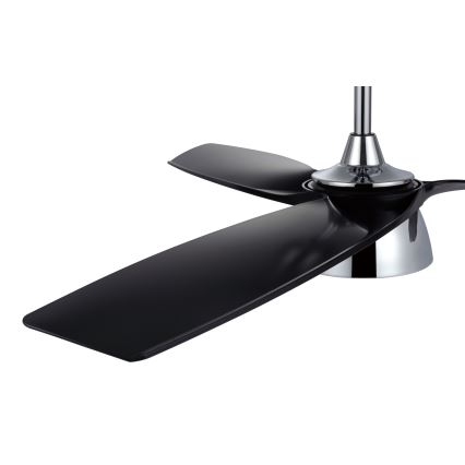 Lucci air 513072 - Dimmbarer LED-Deckenventilator BRONX LED/18W/230V 3000/4000/6000K schwarz/glänzendes Chrom + Fernbedienung