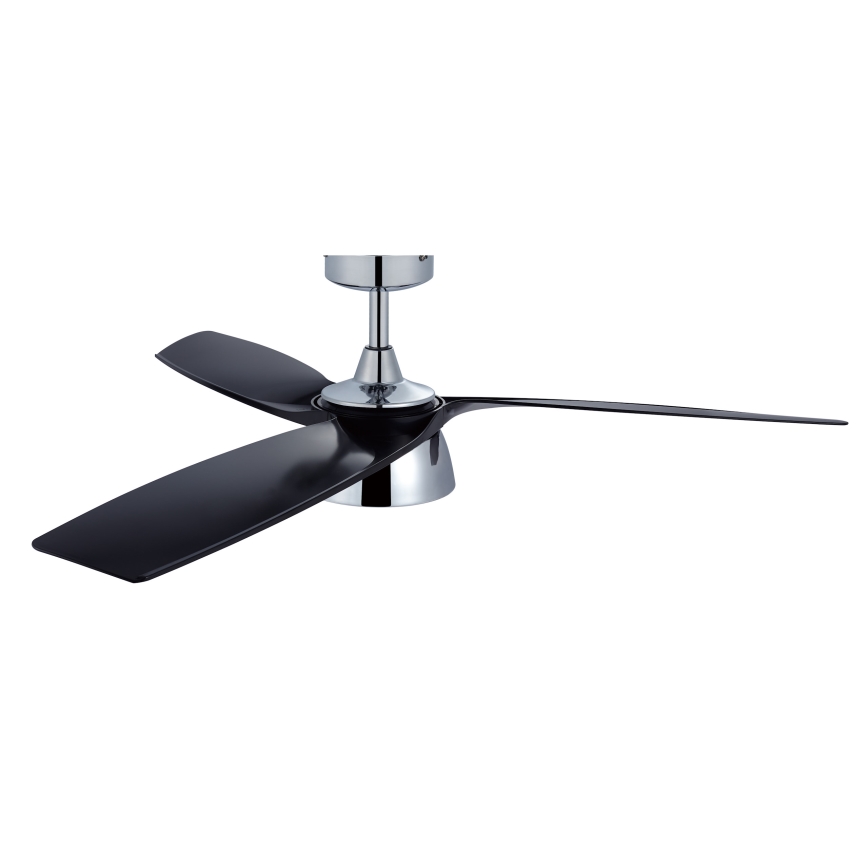 Lucci air 513072 - Dimmbarer LED-Deckenventilator BRONX LED/18W/230V 3000/4000/6000K schwarz/glänzendes Chrom + Fernbedienung