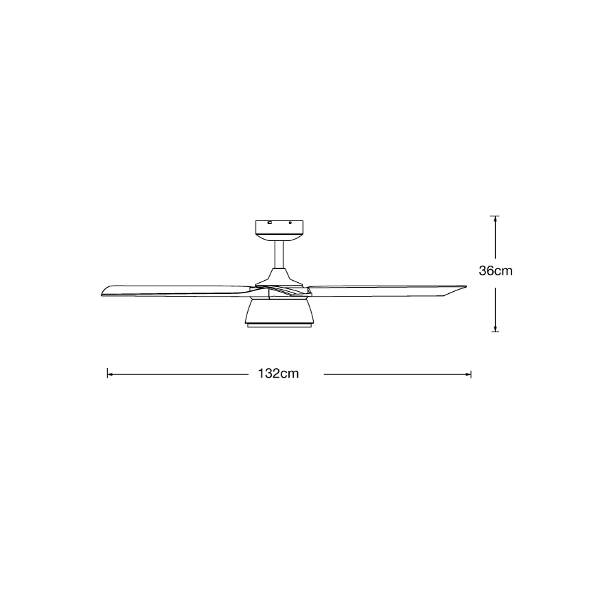 Lucci air 513072 - dimmbarer LED-Deckenventilator BRONX LED/18W/230V 3000/4000/6000K Schwarz/Hochglanz-Chrom Ø 132 cm + Fernbedienung