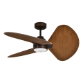 Lucci Air 51325649 - LED-dimmbarer Deckenventilator SABLE 1xGX53/12W/230V 3000/4000/5000K Ø 91,5 cm Braun + Fernbedienung