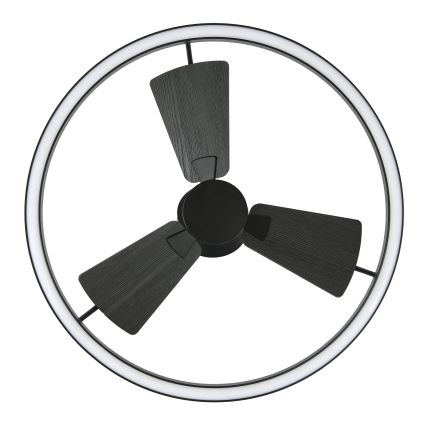 Lucci Air 516124 - Dimmbarer LED-Deckenventilator CESSNA LED/36W/230V 3000/4000/5000K schwarz + Fernbedienung