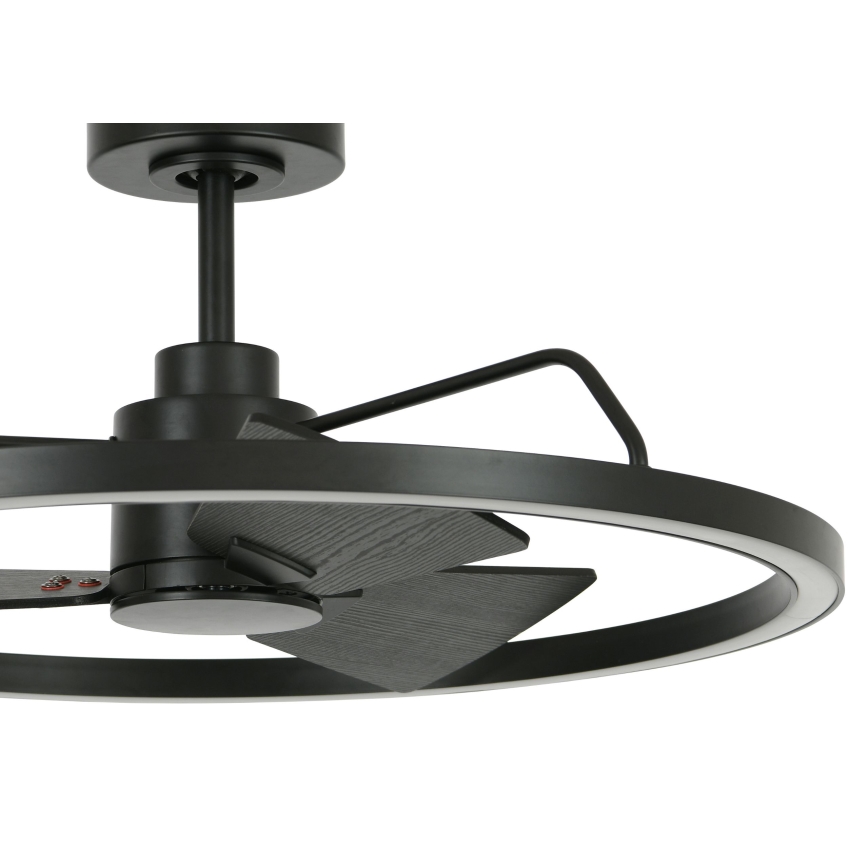 Lucci Air 516124 - Dimmbarer LED-Deckenventilator CESSNA LED/36W/230V 3000/4000/5000K schwarz + Fernbedienung