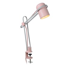 Lucide 05535/01/66 - Kindertischlampe mit Clip BASTIN 1xE14/25W/230V rosa