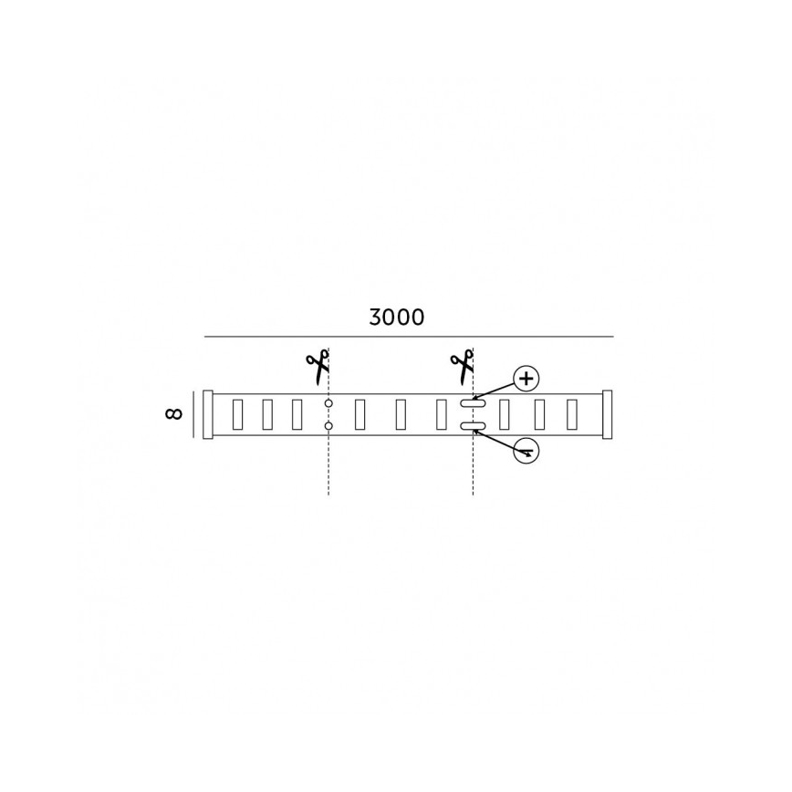 LED-Dimmstreifen LED/25W/230V 3m 3000K